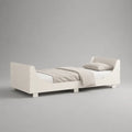 Letto singolo per bambini 80 × 160 cm in MDF bianco opaco con sponde e rete a doghe
